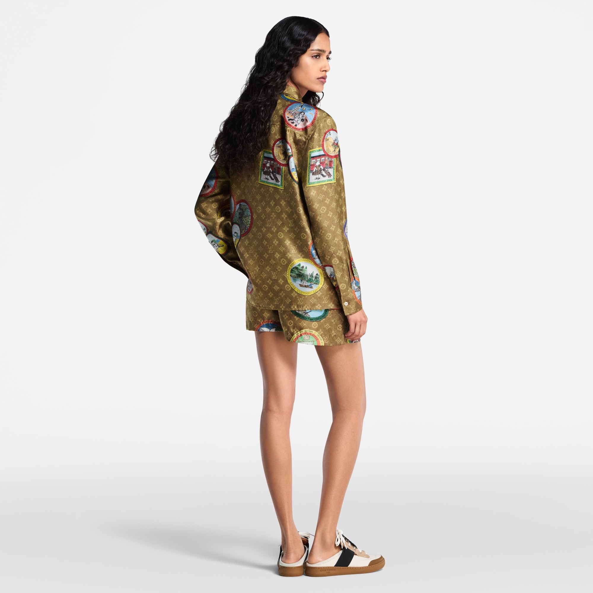 Monogram Cat Stamp Silk Shirt - Women - Ready-to-Wear | LOUIS